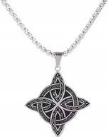 Łańcuszki - Srebrny Naszyjnik Vintage Amulet Celtycki Łańcuszek STAL Punk Gothic - miniaturka - grafika 1