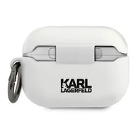 Akcesoria do słuchawek - Karl Lagerfeld Karl Lagerfeld KLACAPSILCHWH AirPods Pro cover biały/white Silicone Choupette KLD484WHT - miniaturka - grafika 1