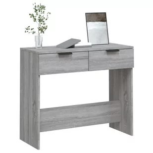Lumarko Stolik konsolowy, szary dąb sonoma, 90x36x75 cm - Konsole i sekretarzyki - miniaturka - grafika 5