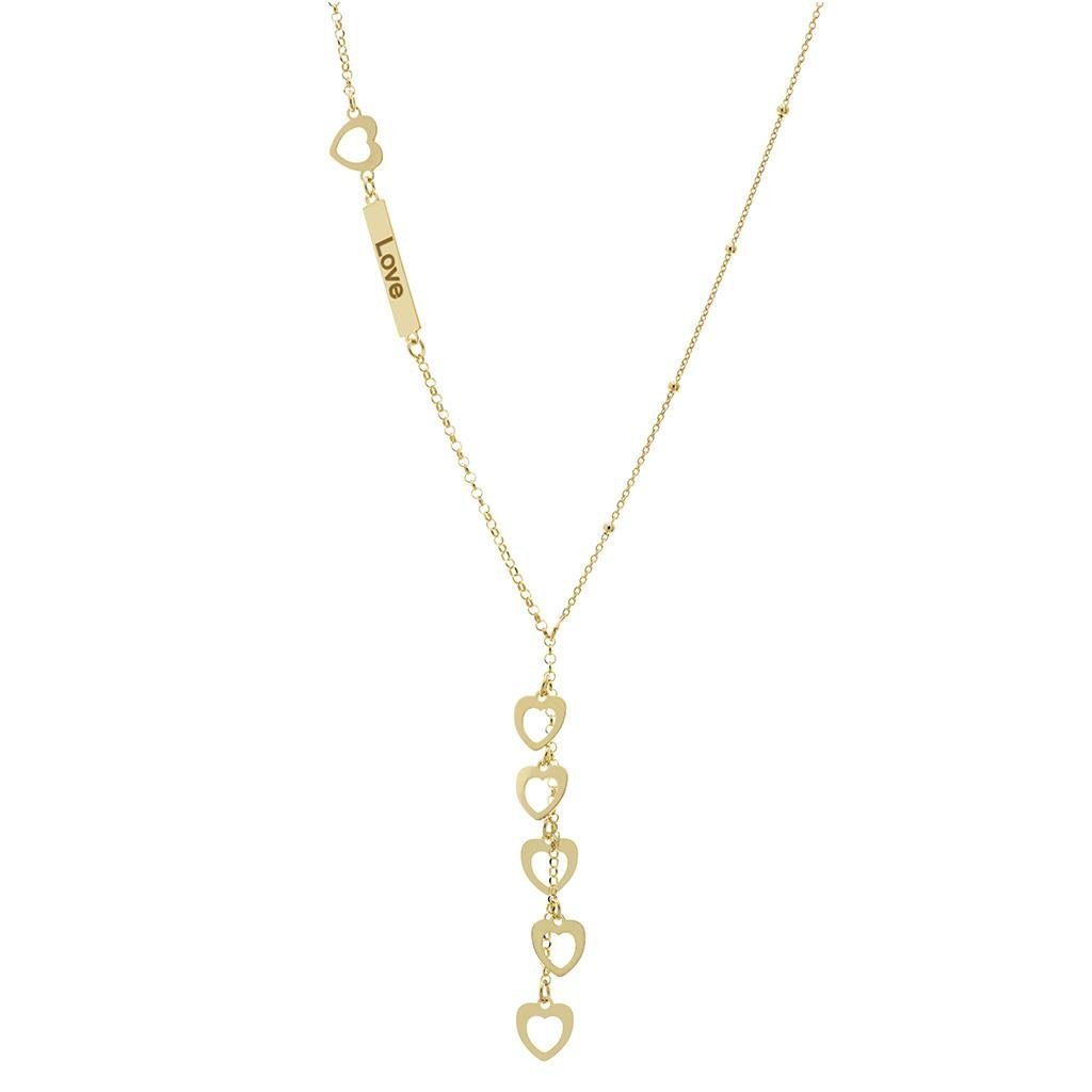 Naszyjnik srebrny 925 damski SERCA BLASZKA LOVE