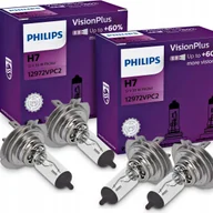 Żarówki samochodowe - 2X KOMPLET ŻARÓWEK (4szt.) PHILIPS H7 VISIONPLUS +60% MOCNE ŻARÓWKI DO AUTA - miniaturka - grafika 1