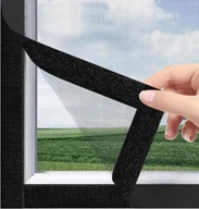 Moskitiery - Moskitiera okienna 60x120cm Moskitiera okienna czarna Moskitiera okienna rolowana transparentna z taśmą - miniaturka - grafika 1