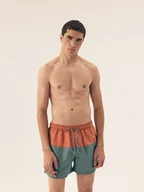 Kąpielówki męskie - Kąpielówki Resort Henderson pomarańczowy, morski zielony 3XL - miniaturka - grafika 1