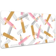 Podkładki na biurko - Podkładka na biurko dla dzieci Szkolne ołówki 100x50 cm - miniaturka - grafika 1