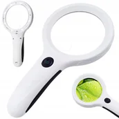 Mikroskopy i lupy - Lupa Do Czytania Szkło Powiększające 4X 8 Led Uv - miniaturka - grafika 1