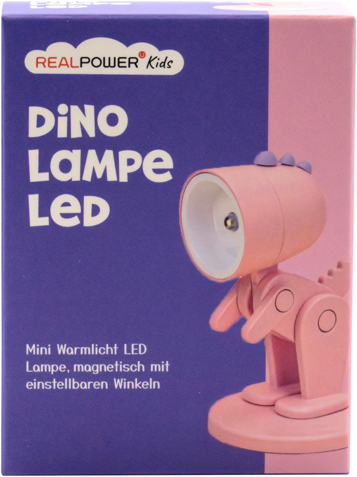RealPower LED-Tier Taschenlampe Pink dino mit Sockel