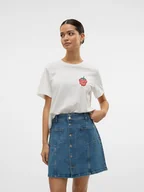 Koszulki i topy damskie - Vero Moda Koszulka "Berta" w kolorze białym - miniaturka - grafika 1