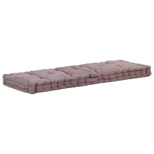 vidaXL Poduszka na podłogę lub palety, bawełna, 120x40x7 cm, taupe vidaXL - Poduszki na krzesła - miniaturka - grafika 1