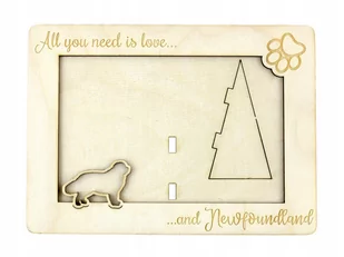 Nowofundland ramka na zdjęcie z psem grawer - Ramki na zdjęcia Nowofundland ramka na zdjęcie z psem grawer - Ramki na zdjęcia - miniaturka - grafika 1