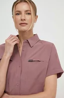 Koszule damskie - Columbia koszula Boundless Trek damska kolor różowy regular z kołnierzykiem klasycznym 2073031 - miniaturka - grafika 1
