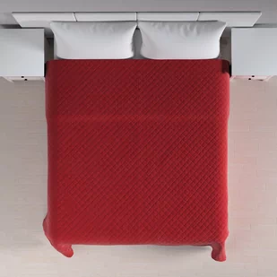 Dekoria Narzuta pikowana w romby intensywna czerwień szer.260 × dł.210 cm Velvet 1235-704-15 - Narzuty - miniaturka - grafika 1
