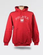 Bluzy męskie - Bluza kangurek z kapturem Polska czerwona-XXL dla kibica Polski - miniaturka - grafika 1