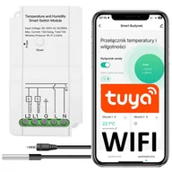 Rejestratory do monitoringu - Podwójny przekaźnik z pomiarem temperatury WIFI 15A sterownik temperatury - miniaturka - grafika 1
