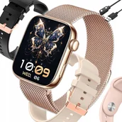 Smartwatch - Smartwatch Damski Zegarek Powiadomienia Rozmowy Zestaw 4 Paczki - miniaturka - grafika 1