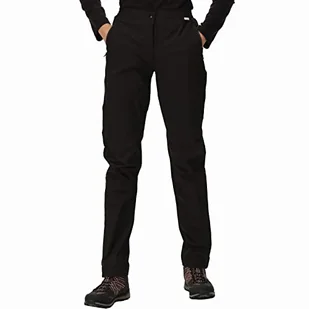 Regatta Damskie spodnie funkcyjne HIGHTON STRETCH Overtrousers, czarne, FR: S (rozmiar producenta: S) - Spodnie damskie - miniaturka - grafika 1