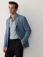 Kurtki męskie - Reserved - Marynarka slim fit w kratę - niebieski - miniaturka - grafika 1