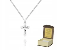 Biżuteria dla dzieci - Srebrny łańcuszek + KRZYŻYK PRAWOSŁAWNY 40cm P3K25 - miniaturka - grafika 1