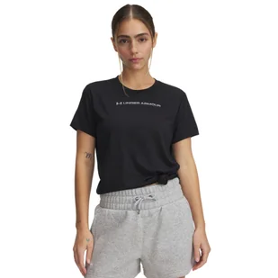 Damska koszulka treningowa Under Armour UA Tech PTH Graphic SSC - czarna - Koszulki i topy damskie - miniaturka - grafika 1
