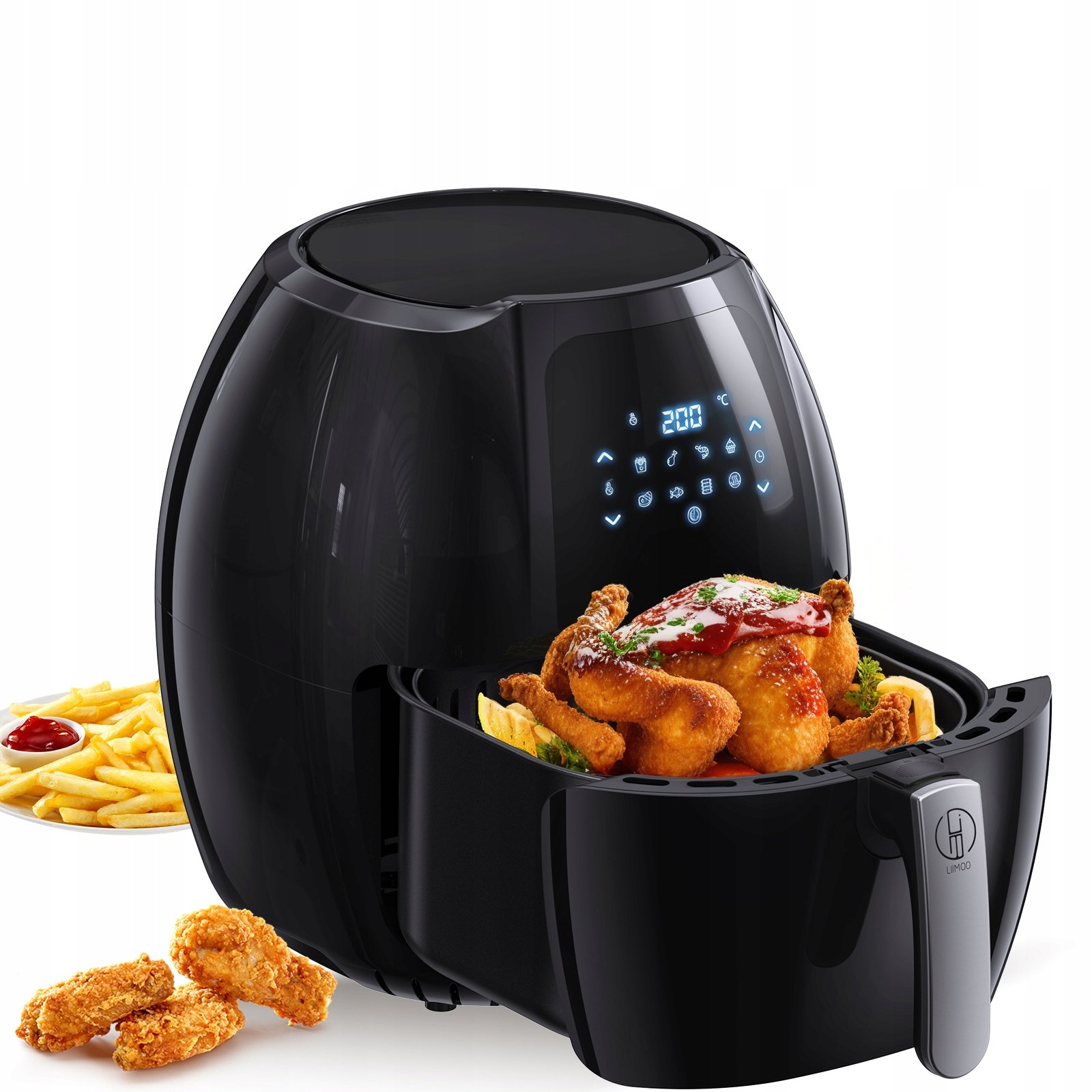 Frytkownica Beztłuszczowa 9.5 L Frytownica Mocna 2000W Duża Air Fryer