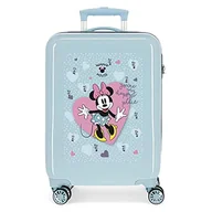 Walizki - Disney Minnie My Happy Place Walizka kabinowa Niebieski 38x55x20 cms Sztywne zapięcie z boku 34L 2 kg 4 koła Podwójne bagaż ręczny, niebieski, Maleta, Walizka kabinowa - miniaturka - grafika 1