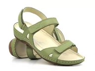 Sandały damskie - Sportowe sandały damskie na trzy rzepy - HELIOS Komfort 205, zielone 2 - Helios Komfort - miniaturka - grafika 1