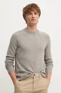Swetry męskie - Calvin Klein sweter wełniany męski kolor szary  K10K113388 - miniaturka - grafika 1