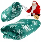 Koce - KOC świąteczny 160 x 200 cm ciepły MIĘKKI na święta duży ŚNIEŻYNKI milutki - miniaturka - grafika 1