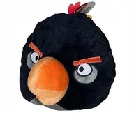 Kołdry i poduszki dla dzieci - Poduszka KSZTAŁTKA , maskotka Angry Birds 25 x 25 cm BOMBA,OBI - miniaturka - grafika 1