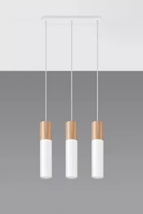 Sollux Lighting Lampa wisząca PABLO 3L biała - Lampy sufitowe - miniaturka - grafika 1
