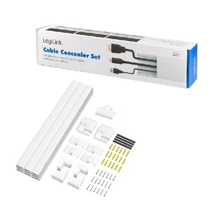 LogiLink KAB0110 biały - Maskownice do kabli - miniaturka - grafika 1