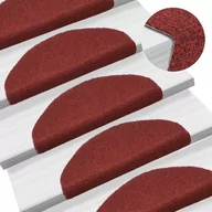 Dywany - vidaXL Samoprzylepne nakładki na schody, 10 szt., czerwone, 65x21x4 cm - miniaturka - grafika 1