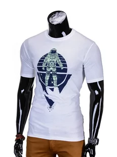 T-shirt męski z nadrukiem - biały S815 - Koszulki męskie - miniaturka - grafika 3
