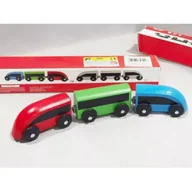 Pociągi dla dzieci - Pociąg drewniany 3 częściowy Adar - miniaturka - grafika 1