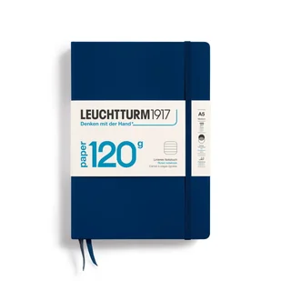 Notatnik Leuchtturm1917 Medium A5, 120g, Linie, Granatowy - Notesy i bloczki - miniaturka - grafika 1