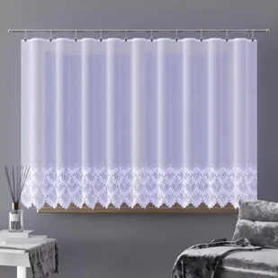 Firanka gotowa żakardowa Alisma A149 250x130 cm biała - 250 cm 130 cm - Firany Firanka gotowa żakardowa Alisma A149 250x130 cm biała - 250 cm 130 cm - Firany - miniaturka - grafika 1