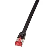 Kable miedziane - LogiLink Patchcord płaski U/FTP Cat6 3m czarny CF2063S - miniaturka - grafika 1