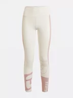 Spodnie sportowe damskie - Damskie legginsy treningowe GUESS CATHERINE LEGGING 4/4 - kremowe/ecru - miniaturka - grafika 1