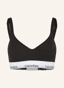 Biustonosze - Calvin Klein Biustonosz Push-Up Icon Cotton Modal schwarz - miniaturka - grafika 1