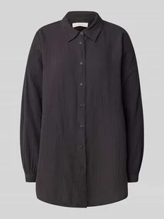 Bluzka o kroju oversized z czystej bawełny z kapturem model ‘THYRA’ - Bluzki damskie - miniaturka - grafika 1