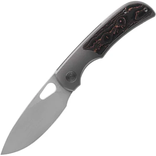 Miguron Moyarl Nóż Składany 3.25" Ręcznie Szlifowane Satynowe Ostrze M390 Tytan i Brąz - Noże - miniaturka - grafika 1