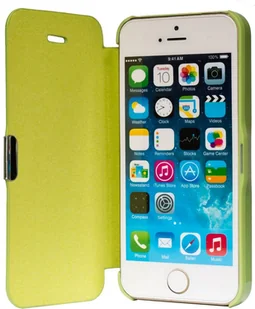 Pokrowiec ochronny z klapką Etui na telefon komórkowy Bookstyle dla Apple iPhone 5 / 5s / SE Green - Etui i futerały do telefonów - miniaturka - grafika 1