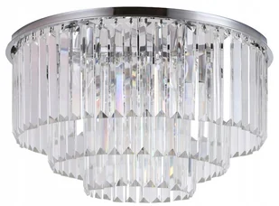Kryształowa Lampa Sufitowa Plafon Glamour Okrągła - Lampy sufitowe - miniaturka - grafika 1