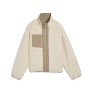 Damska Kurtka przejściowa PUMA REVERSIBLE HYBRID SHERPA JACKET 68838687 – Beżowy - Kurtki damskie - miniaturka - grafika 1
