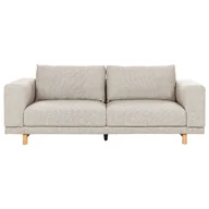 Sofy i kanapy - Sofa 3-osobowa jasnobeżowa NIVALA - miniaturka - grafika 1