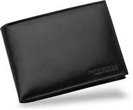 Portfele - Mały Skórzany Portfel Męski Rozkładany Poziomy Miękka Skóra RFID Czarny - miniaturka - grafika 1