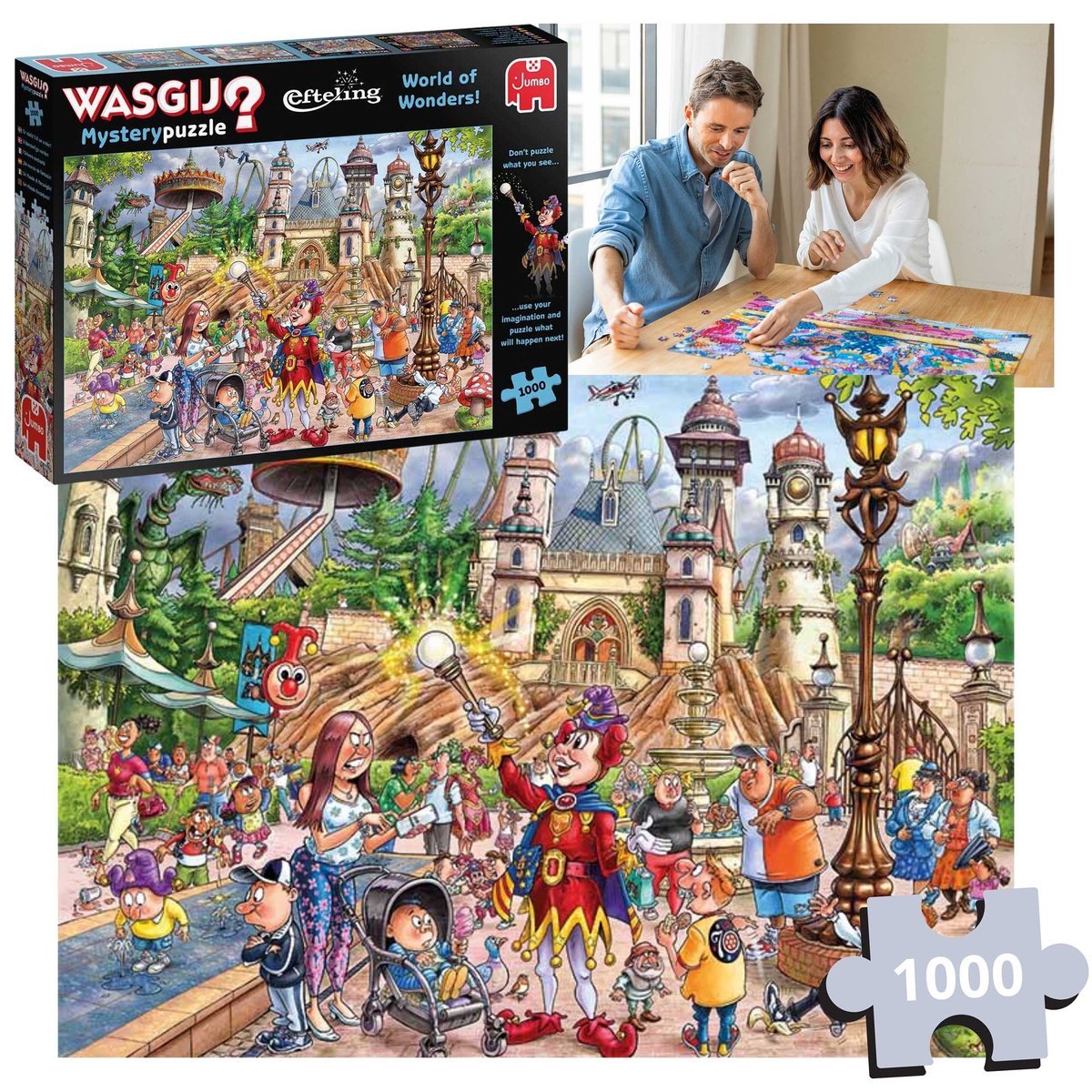 Jumbo Magiczny Park puzzle 1000 elementów, łamigłówka dla dorosłych Wasgij Mystery