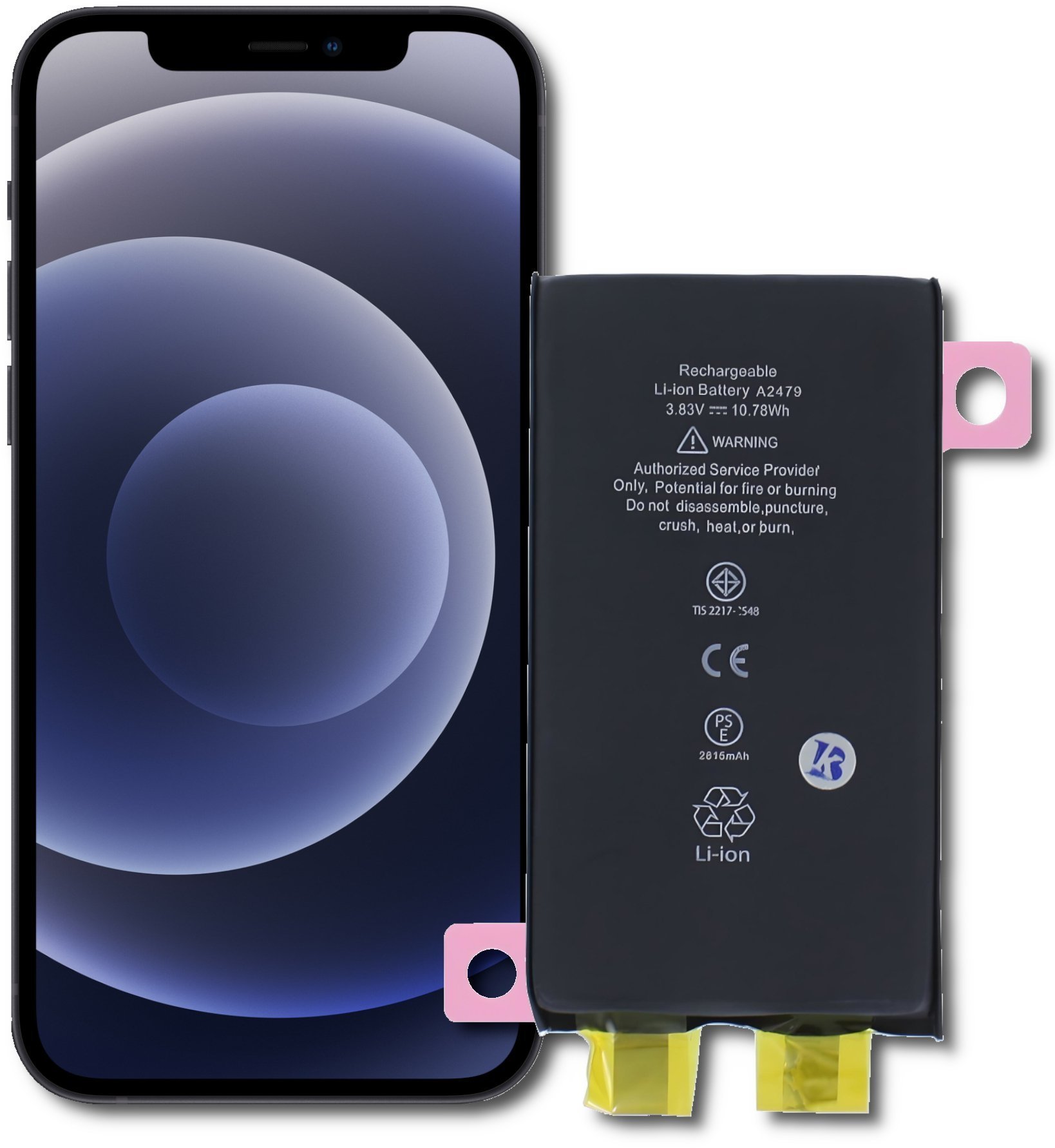 Bateria do iPhone 12 / 12 Pro Świeżej Produkcji Bez BMS 2815 mAh