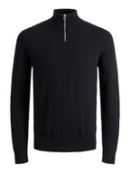 Swetry męskie - Jack & Jones Sweter "Emil" w kolorze czarnym - miniaturka - grafika 1