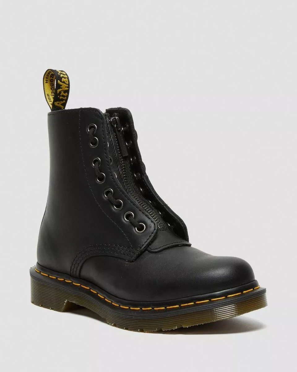 tronchetto e stivaletto donna dr. martens 23863001 - 1460 pascal frnt zip black
