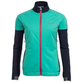 Kurtki damskie - Kurtka damska Vaude Primasoft II rowerowa przeciwdeszczowa czarno zielona -S - miniaturka - grafika 1